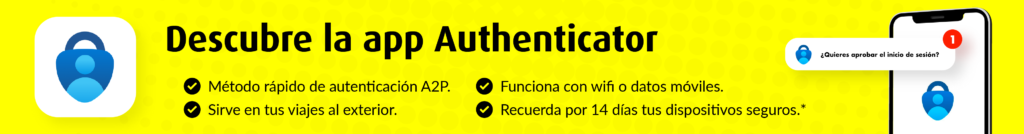 Banner Autenticación en dos pasos A2P Uniandes app Authenticator